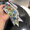 Luxury fashion ribbon 100 silk scarf beautiful design girls neckerchief hair band bag handle wraps small neck silk scarves8167234