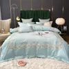 Bedding Sets Luxury Silk Soft Cotton Chic Embroidered Duvet Cover Set Bed Sheet Pillowcases Queen King Size Home Textiles