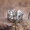 Retro Crown Rings Fashion Simple Ring Elegant Men's Jewelry