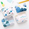 300pcs Women canvas forest Printed change coin Purse wallet keys bag pocket holder cosmetic makeup organize storage bags