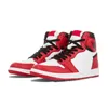 Hohe 1 OG GS X Männer Korbschuhe Obsidian ASG UNC Crimson Tint Fearless Banned 1s Chicago Frauen Weiß Grau Sport 36-46