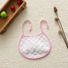 Söt Baby Bibs Burp Cloths Nyfödd Spädbarn Dubbelskikt Bomull Scarf Handkerchief Saliv Handduk Partihandel