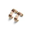 Titanium Steel 18K Rose Gold Love Earrings For Women Fashion C Diamond Ring Lady Designer Earrings Jewelry Gift7554373