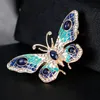 Fashion Gold butterfly brooch colorful diamond butterfly corsage scarf buckle dress suit brooches women fashion jewelry will and sandy gift