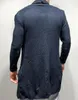 Mäns Tröjor Män Cardigan Långärmad Hål Casual Style Sweater Holes Mens Mid-Length Knitwear med 3 färger