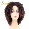 Synthétique Dreadlocks Hair Wig Partie moyenne pour les femmes africaines Bougon brun noir ombre crochet soul locs tresses perruques ls363083749