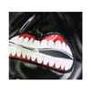 Eco-friendly Tokyo Ghoul Mask Scary Mascaras Halloween Masks Cosplay Kaneki Ken Degreasing Cotton Pu Party Prop A