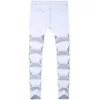 Designer vita jeans män märke mode elastiska män denim byxor byxor avslappnad smal passformsträng skinny jeans byxor för män 201128