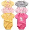 Set di vestiti per neonati pagliaccetti per neonati a maniche corte Fashion Born Tute neonato per bambina outfit Roupas de bebe abbigliamento LJ201223