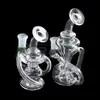 BERACKY CLEAR Recycler Glass Water Bongs Två stilar tjocka glas dabbar riggar vattenrör bäger bong hårda oljeriggar för dabrökning