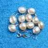 Véritable S925 argent sterling naturel perle d'eau douce collier pendentif gris blanc 8-9mm baroque perle bijoux pour femmes