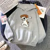 Cool Swag Dog Druk Man Hoodie Casual Oversize Fleece Louży Bluza z kapturem Moda Mężczyzna Vintage Hip Hop Streetwear Bluzy H1227