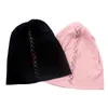 Yumuşak Renkli Şerit Pamuk Nervürlü Şapkalar Kadınlar Için Şapka Bahar Kış Slouchy Bayanlar Kızlar Skullies Beanies Gorros 211229