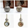 Glas sektion Vintage Flip Pocket Watch Necklace Pocket Watch Necklace Magic Ball Necklace Koreansk version Sweater Chain Fashion Quartz Watch