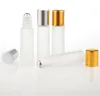 3ml 5ml 10ml 1/3oz THICK ROLL ON GLASS BOTTLE Fragrances ESSENTIAL OIL Perfume Bottles WITH SS Roller Ball Gold Lids