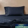 2pc / pair Solid Färg Pillowcase 48cm * 74cm 100% Bomull Black Pillow Case Cover Kort stil Hem Textil XF728-27