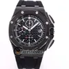 Novo 26405 quartzo cronógrafo relógio masculino preto textura dial cronômetro pvd caixa de aço preto borracha esporte relógios swistime a09347d