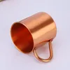 Tasses 16oz Tasse de cuivre pur Creative Coppery Fabriqué à la main Durable Moscou Mule Café pour Bar Drinkwares Party Kitchen260M