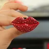 エアフレッシュナーの自動車エアアウトレット車のコンディショナーアロマテラピーシート唇口紅ダイヤモンドの口かわいい香りのクリップ装飾