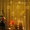 LED Natale Cervi Campane Stelle Ghirlande String Fata Tenda Luci Indoor Outdoor per Capodanno Decorazione della festa nuziale 201203