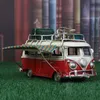 Decorazione della casa Autobus Modello in miniatura Ornamenti Auto d'epoca Figurine Artigianato in metallo Fotografia Puntelli Accessori Decorazione della scrivania Giocattoli 201212