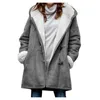 Women's Down Parkas Zity 2022 Vinter Varm bomullsjacka Koreansk Löst stor storlek lång plus Velvet Jackets Hooded Luci22