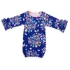 幼児の女の子の花柄パジャマ、ベビークリスマスガウン、ファーストハロウィーン、赤ちゃんの女の子の家の衣装、ヒョウのフリル新生児の悪い着座LJ200827