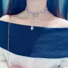 Mode Volledige Rhinestone Choker Kettingen Voor Vrouwen Bijoux Glanzend Zilver Kleur Knop Gesp Collier Statement Sieraden Party Gift