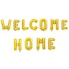 100pcpackage 1Set 16 -дюймовый розовый золото Добро пожаловать на домашние буквы Фольги Добро пожаловать на домашнюю вечеринку Supliers надувные воздушные BAL33012648