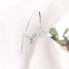 FlyLeaf 100% 925 Srebrny opal liści pąki otwarte bransoletki bransoletki dla kobiet moda kreatywna biżuteria dama 200925252b