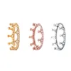 18K Rose Goud Zilver Vergulde Enchanted Crown Ring Originele doos voor Pan 925 Sterling Silver Diamond Dames Trouwring Set