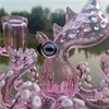 Octopus Bong Rigs fatto a mano con 14,4 mm maschio giunto rosa Craft Bubbler Glass Water Pipes Hooakah