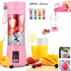 New 380ml Portable Blender Juicing Cup USB Electric Fruit Juicer Handheld Smoothie Maker juicer Blender Rechargeable Mini Sports Bottle