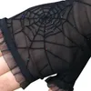 Half Finger Spider Web Pattern Gloves For Halloween Decoration Dress Up Dance Party Props Cosplay Gloves1