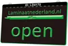 LD4170 LAMINAAT NEDERLANDオープン3D彫刻LEDライトサイン卸売小売