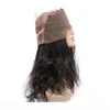 Indian Virgin Hair 360 Lace Frontal Part Body Wave Human Hair Top Stängning 360 Justerbart band Spets Frontal 822inch4896459