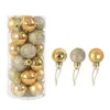 24pc1 Set Ornament Weihnachtsbaumkugel Dekorationen Xmas Ball rot Gold Silber Pink Blau Home Party Dekor 30mm1267024