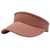 女性サマーファッションアウトドアスポーツ空のトップ調整可能なバイザーハット大人UV保護ヘッドバンドソリッドサンプルーフ野球cap1