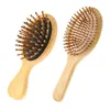 Pente de escova de cabelo de bambu natural Melhore os pentes de almofada de ar de crescimento do cabelo para massagem de couro cabeludo anti-estática sem pente do emaranhado de cabelo