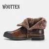 WOOTTEN Brand Mens boots Retro Leather Winter boots for men size 4045 winter leather boots handmade mens shoes DM5266C1 201204