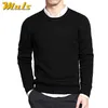 5XL Mens Pullover Tröjor Vår Bomull O Neck Sweater Jumpers Vinter Höst Man Knitwear Blå Grå Svart Grön Röd 211221