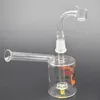 USA popular glass beaker bong oil rig Dunkin DABS water bongs 14.5mm glass recycler bong with glass oil burner pipe and banger nail