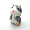 15cm Talking Hamster Fare Pet Peluş Oyuncak Sevimli Konuşma Ses Kayıt Ses Kayıt Hamster Eğitim Oyuncak Çocuk Hediyeleri LJ201126