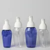 50ML transprent/blue plastic PET bottle with foaming pump for FOAMING/MOUSSE/facial cleanser/ hand washing skin care packing