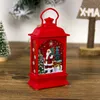 Lanterna di Natale Mini luce a LED portatile Decorazione Lampada dipinta Halloween Albero di Natale all'aperto Lampada a sospensione 4 modelli