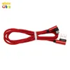 300pcs Оптовая 0,25 / 1/2 / 3е 90 градусов Колено ткань Игры Тип кабеля C Micro USB 5pin кабеля для передачи данных Huawei HTC