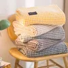 Blankets Concise Solid Plaid Coral Fleece Blanket Soft Warm Milk Flannel Napping Sofa Air Conditioned For Bed Bedspreads1