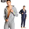 52025 Herren Kapuzen-Overall, einteiliger Pyjama, Pyjama, Baumwolle, Homewear, Heimanzug, Kapuzen-Pyjama-Set für Männer, Onepiece Lounge-Onesie 201109