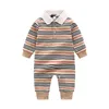 Pre-sale Children Designer Romper Fashion Autumn Baby Boys Leisure Knitted One-piece Clothes Infant Cotton Newborn Jumpsuit 0-2 Years