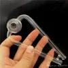 Newest double tube glass oil burner 14cm big clear glass oil tube smoking hand pipe free shipping